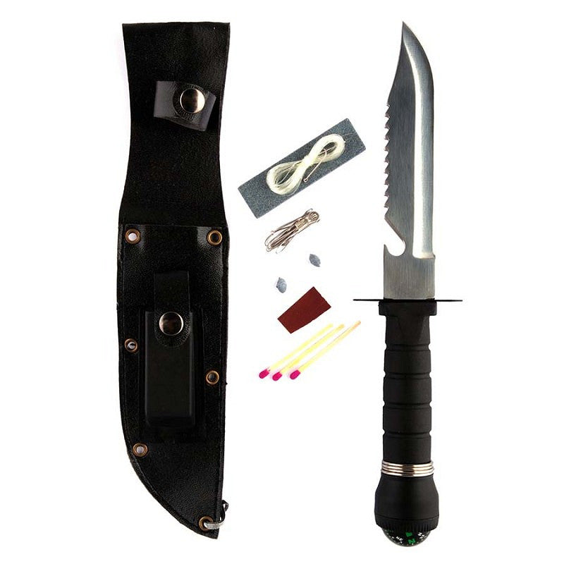 Cuțit de Supraviețuire Survival #9043-9044 Negru - Gata de Orice Provocare