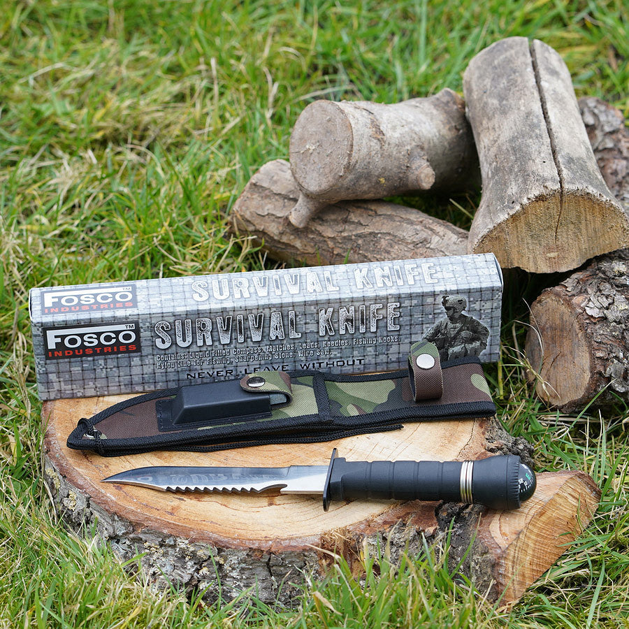 Cuțit de Supraviețuire Survival Mes Woodland - Soluția Completă de Supraviețuire