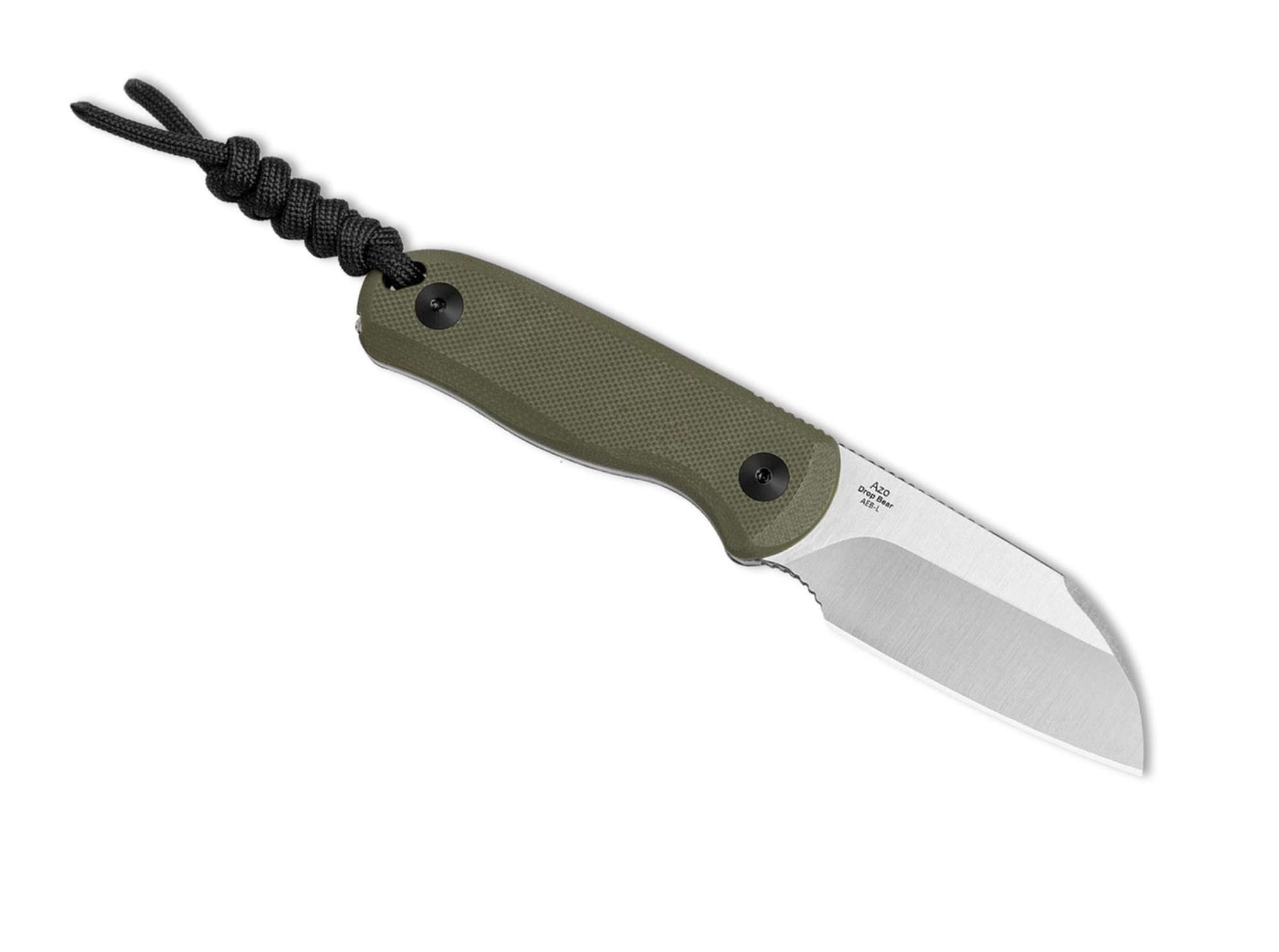 Cutit Drop Bear Fixed AEB-L Olive Green G10 Kizer- Lama AEB-L, Maner G10 Verde