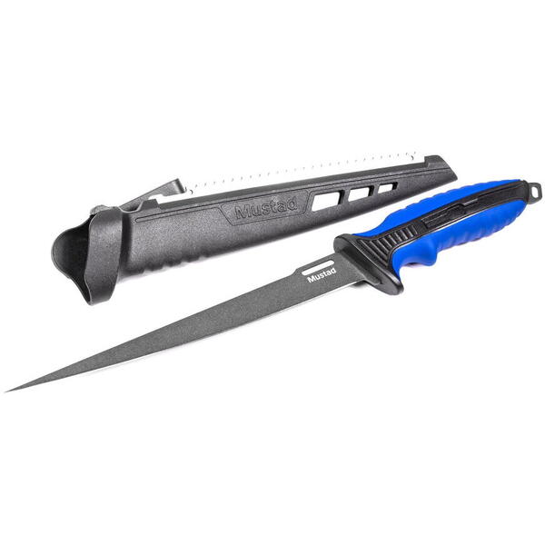 Cuțit Filetat Teflonat Mustad 23cm - Lama Antiaderentă, Teacă Inclusă - 2