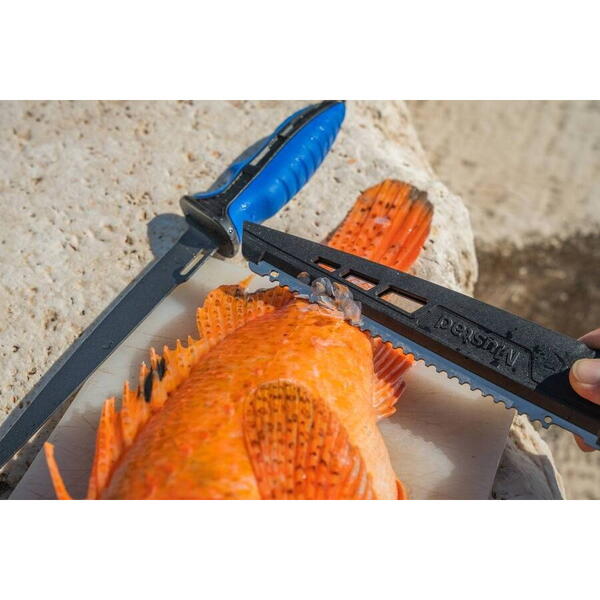 Cuțit Filetat Teflonat Mustad - Lamă 20.3cm, Teacă Inclusă - 4