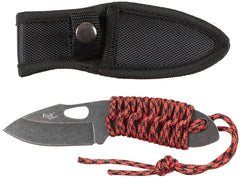 Cuțit Fix "Redrope" Negru/Roșu FoxOutdoor - Oțel 3Cr13, L. 15.5 cm