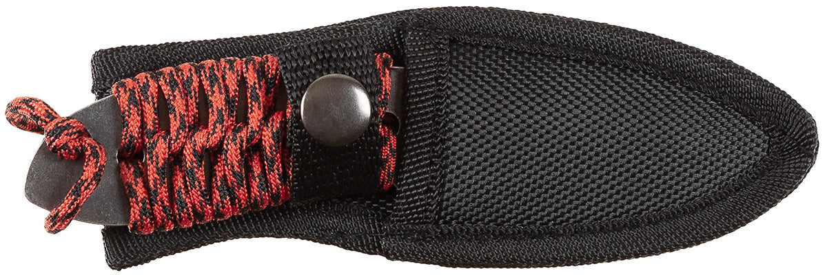 Cuțit Fix "Redrope" Negru/Roșu FoxOutdoor - Oțel 3Cr13, L. 15.5 cm