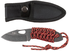 Cuțit Fix "Redrope" Negru/Roșu FoxOutdoor - Oțel 3Cr13, L. 15.5 cm