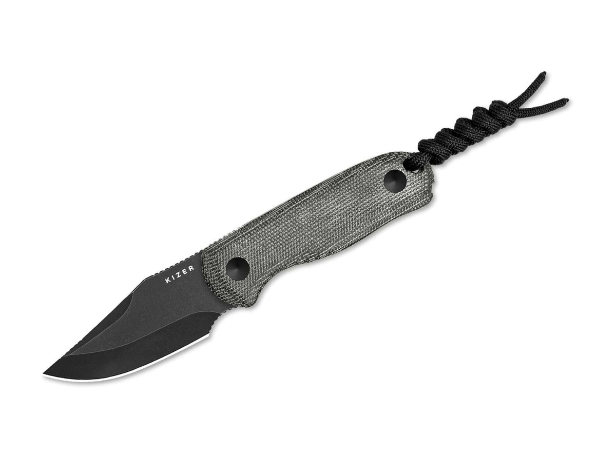 Cuțit Kizer Drop Bear Fixed AEB-L Grey Micarta