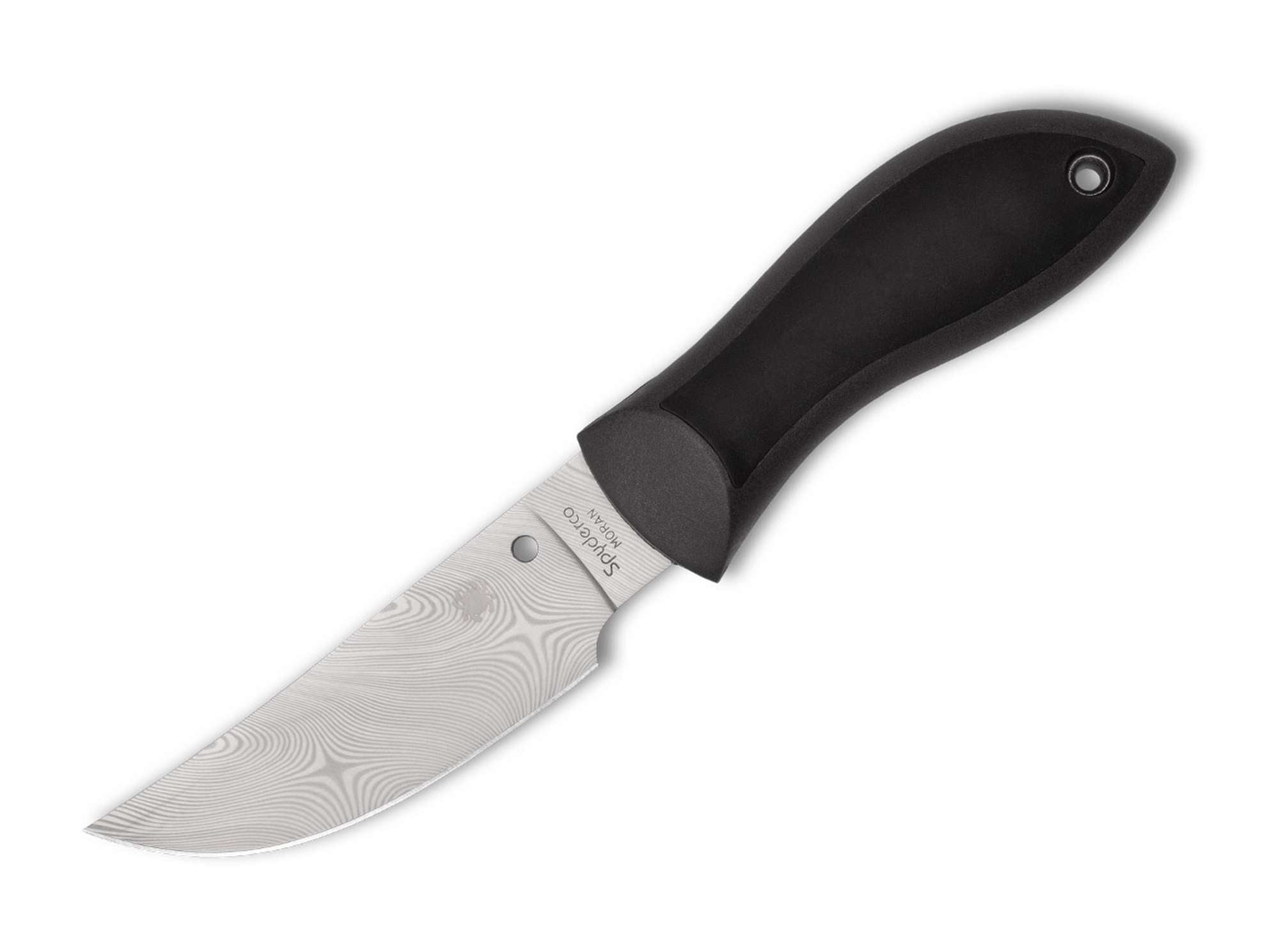 Cutit Moran Upswept Gray Damasteel Sprint Run Spyderco- Lama Damasc, Editie Limitata