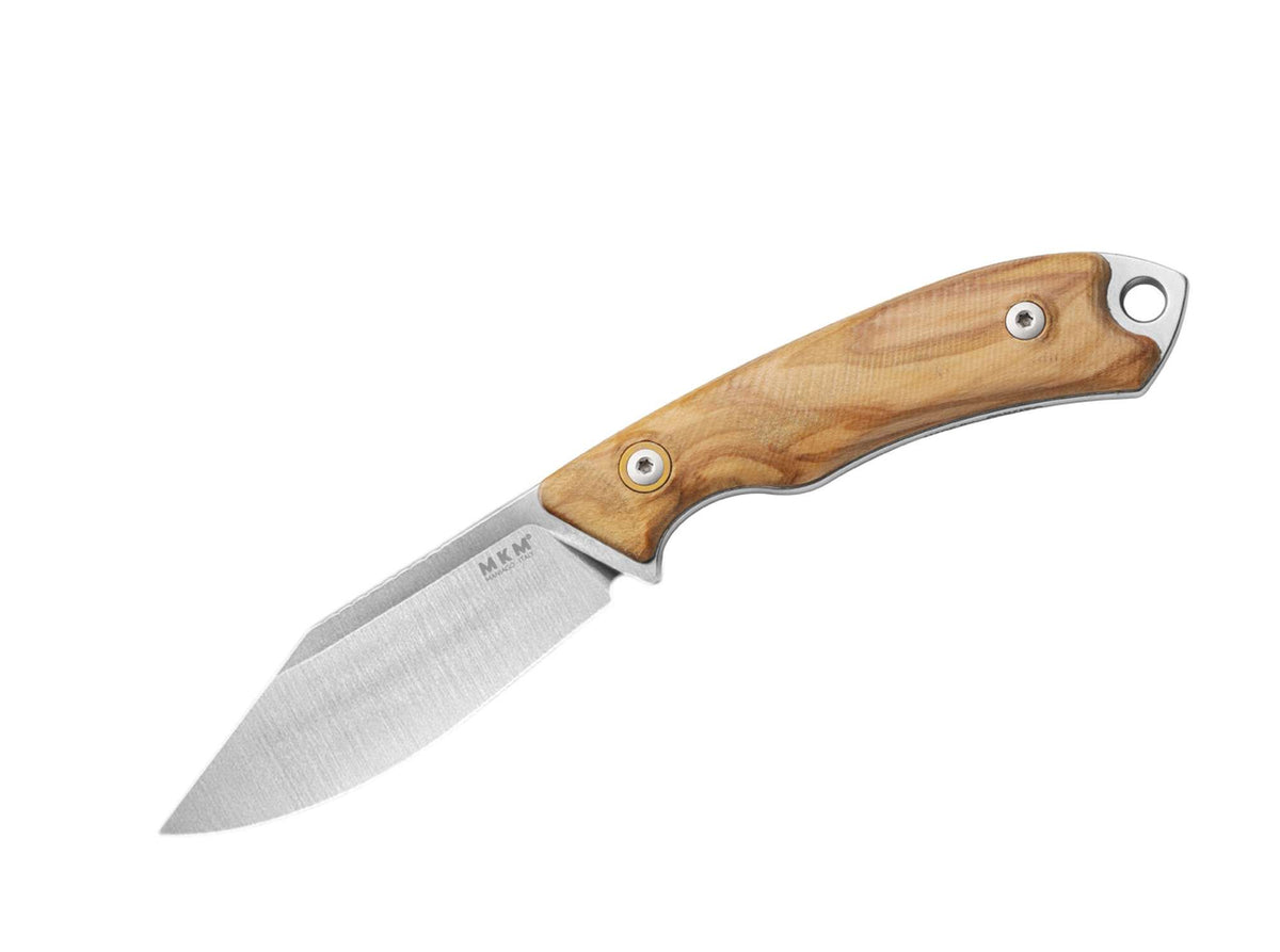 Cutit Pocket Tango 4 Olive Wood MKM- Lama Elmax, Maner lemn de maslin
