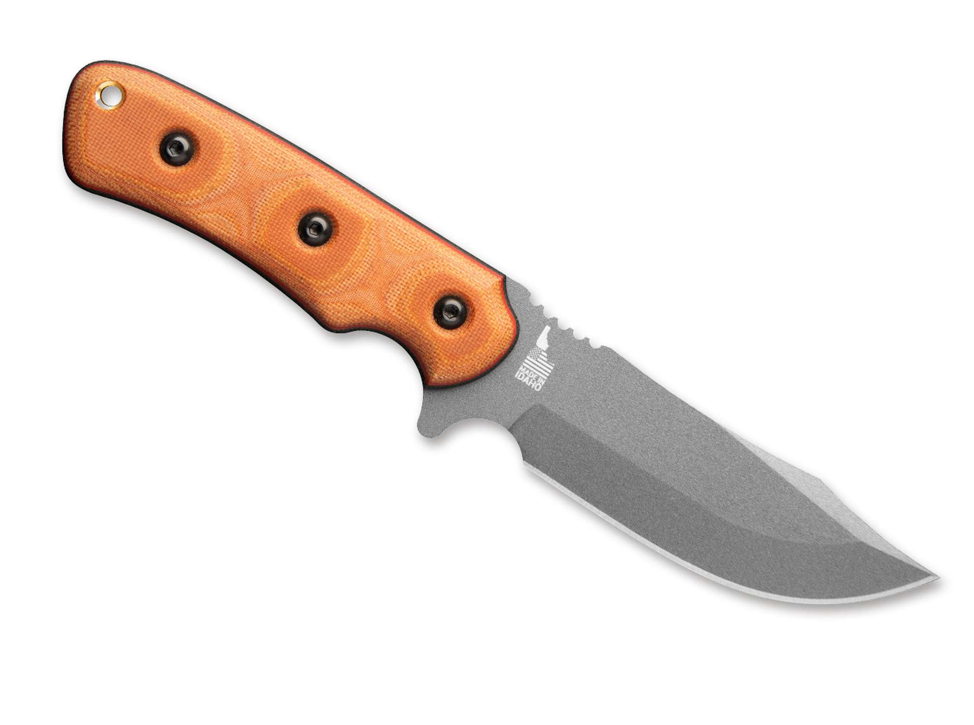 Cutit Shadow Hunter TOPS Knives- Lama Otel Carbon, Maner Micarta