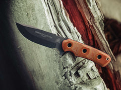 Cutit Shadow Hunter TOPS Knives- Lama Otel Carbon, Maner Micarta