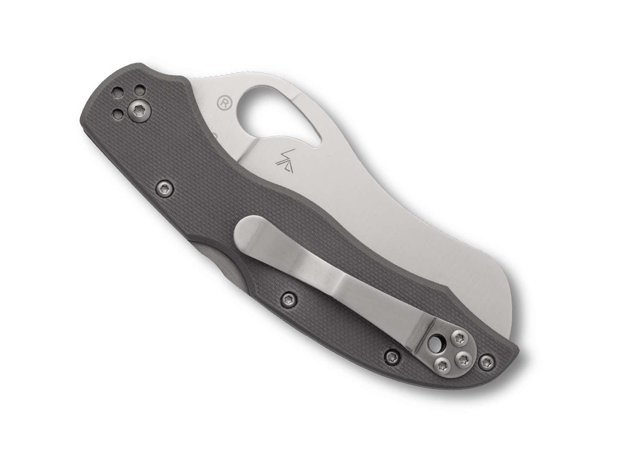 Cuțit Spyderco Gooney Gray G10 SpyderEdge – Tăiere Agresivă, Control și Fiabilitate