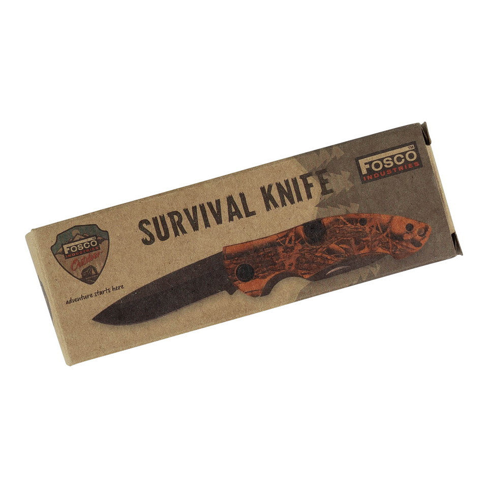 Cuțit Supraviețuire Survival Oranj - Versatilitate Duală Esențială