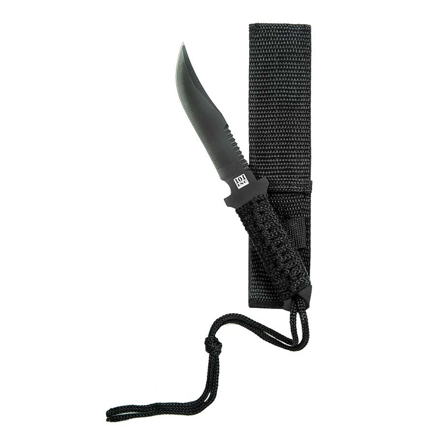 Cuțit Tactic Recon 7" Model B - Negru | Oțel Inoxidabil, Mâner Paracord