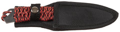 Cuțit tactic Redrope Negru/Roșu FoxOutdoor - Lamă oțel 3Cr13, Mâner paracord