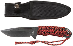 Cuțit tactic Redrope Negru/Roșu FoxOutdoor - Lamă oțel 3Cr13, Mâner paracord