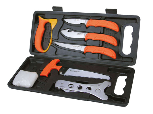 Cutit Wild-Pak EN / FR Outdoor Edge- Kit Vanatoare, Maner Antiderapant