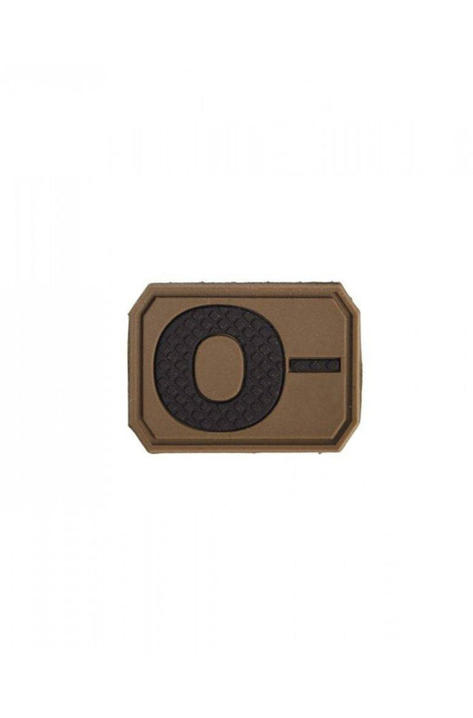 Dark Coyote 3D Blood Type Patch 0 Negative