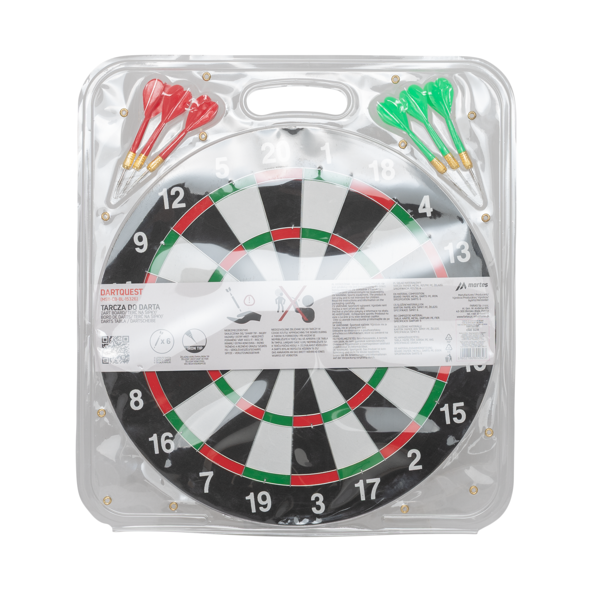 Dartboard DARTQUEST MARTES - Precizie și Distracție, Include 6 Săgeți - 2
