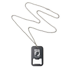 Dog Tag Multifuncțional POW MIA Negru - Simbol al Onoarei și Utilității