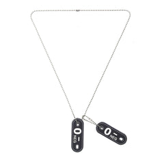 Dog Tag PVC Grupa Sanguină O- Negativ Negru - Identificare Rapidă