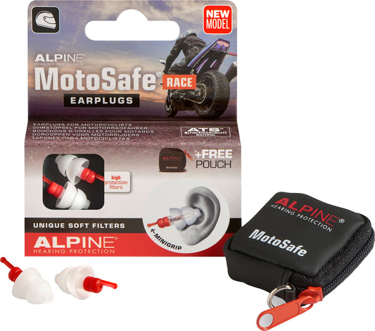 Dopuri de Urechi MotoSafe Race Alpine Earplugs - Protecție Auditivă Avansată
