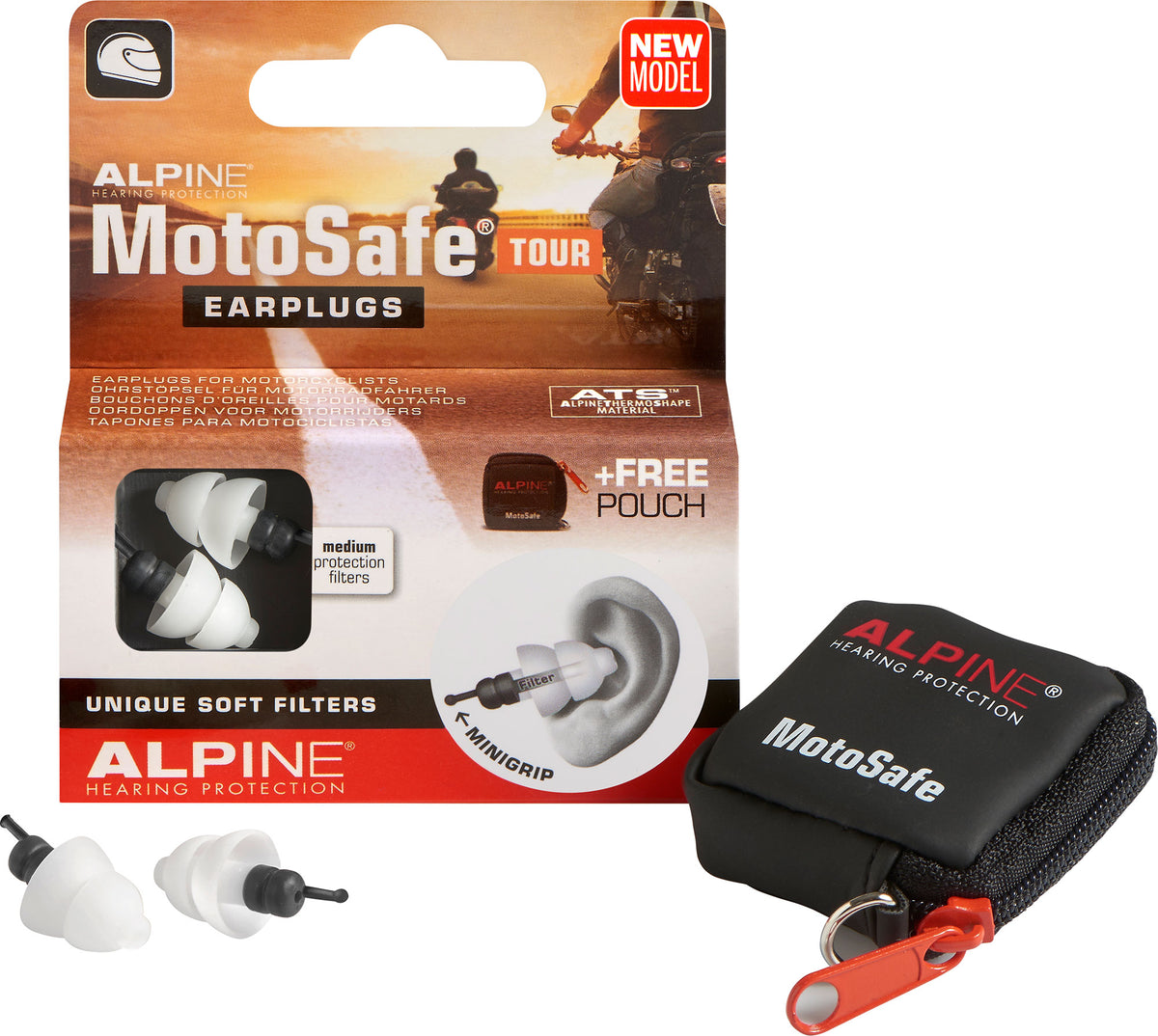 Dopuri de urechi MotoSafe Tour Alpine - Protecție auditivă moto