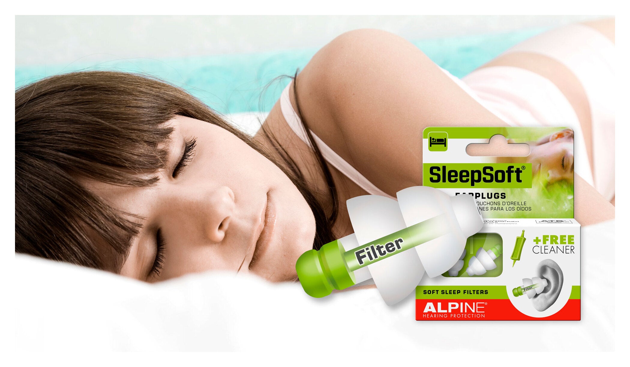 Dopuri de urechi SleepSoft Alpine - Somn liniștit, zgomote atenuate