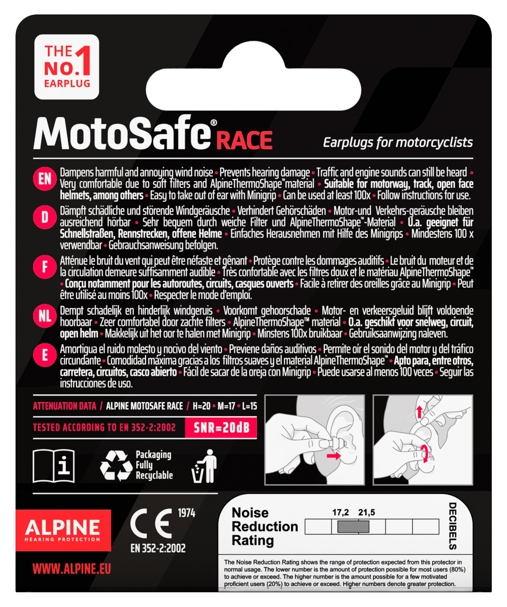 Dopuri Urechi MotoSafe Race MotoGP Edition Alpine - Protecție Auditivă Profesională