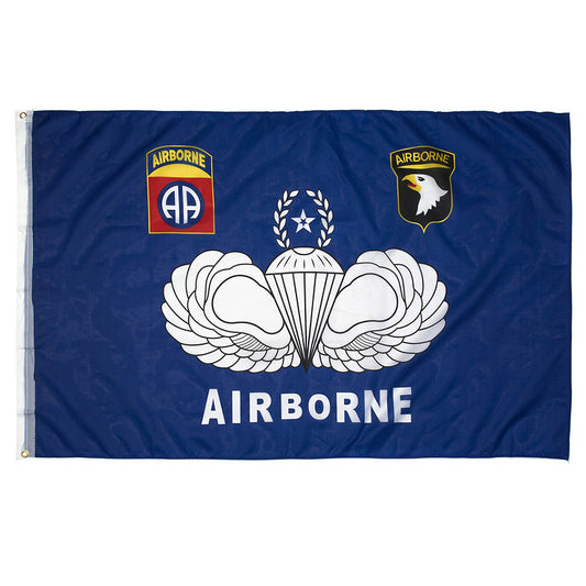 Drapel Airborne Emblema Albastru - Semnul Tău de Forță și Devotament