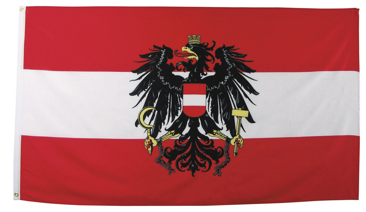 Drapel Austria MFH - Polyester, Ochiuri metalice