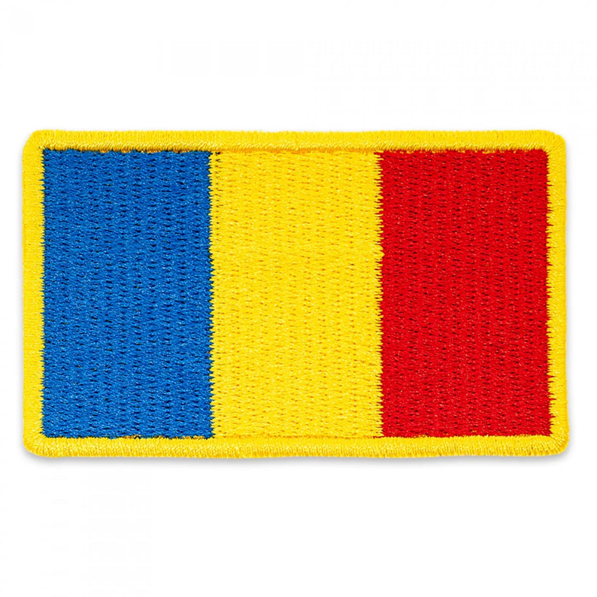 Drapel Brodat România Contur Galben 75x45 mm