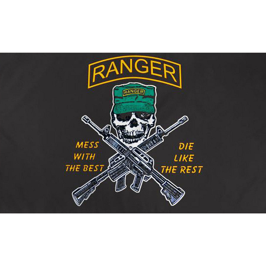 Drapel Ranger-zwart Negru Tactic - Simbol de Forță și Recunoaștere