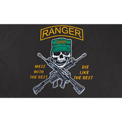 Drapel Ranger-zwart Negru Tactic - Simbol de Forță și Recunoaștere