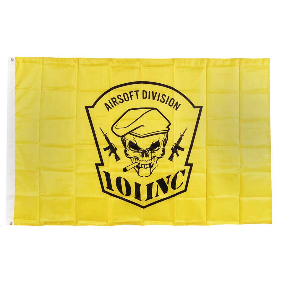 Drapel Vlag 101 INC Skull + Sigaar Galben 101 INC - Afirmă-ți Prezența
