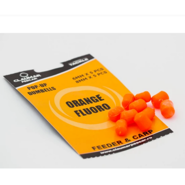 Dumbells Pop-Up Portocaliu Fluo ARROW INT. - Atractie Maxima, 6/8mm