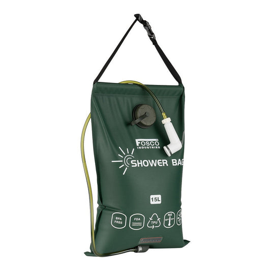 Duș Portabil Camping Premium 15L Verde - Igienă Impecabilă Off-Grid