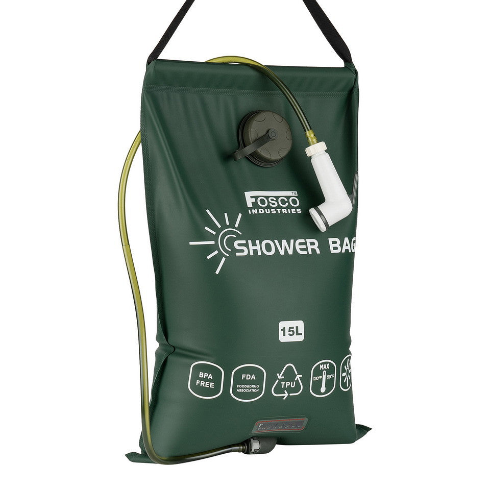 Duș Portabil Camping Premium 15L Verde - Igienă Impecabilă Off-Grid