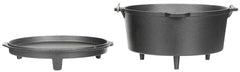 Dutch Oven Feuertopf Negru FoxOutdoor - 5.7L, Fontă, Capac-Tigaie