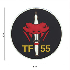Ecuson 3D PVC TF-55 Negru - Identitate Tactică Incontestabilă