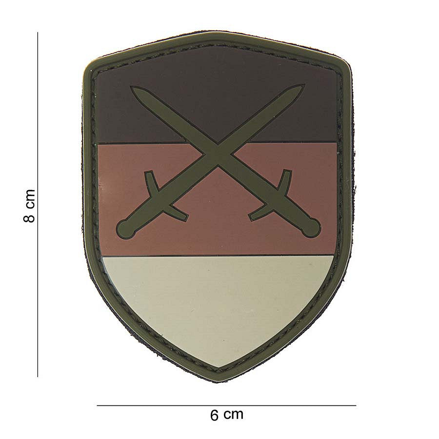 Ecuson Tactici 3D PVC Scut Germania Sabie Deșert - Afirmă Identitatea