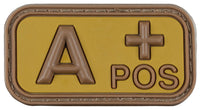 Ecuson Velcro "A POS" 3D Maro-Kaki MFH - Cauciuc, 5x2.5 cm