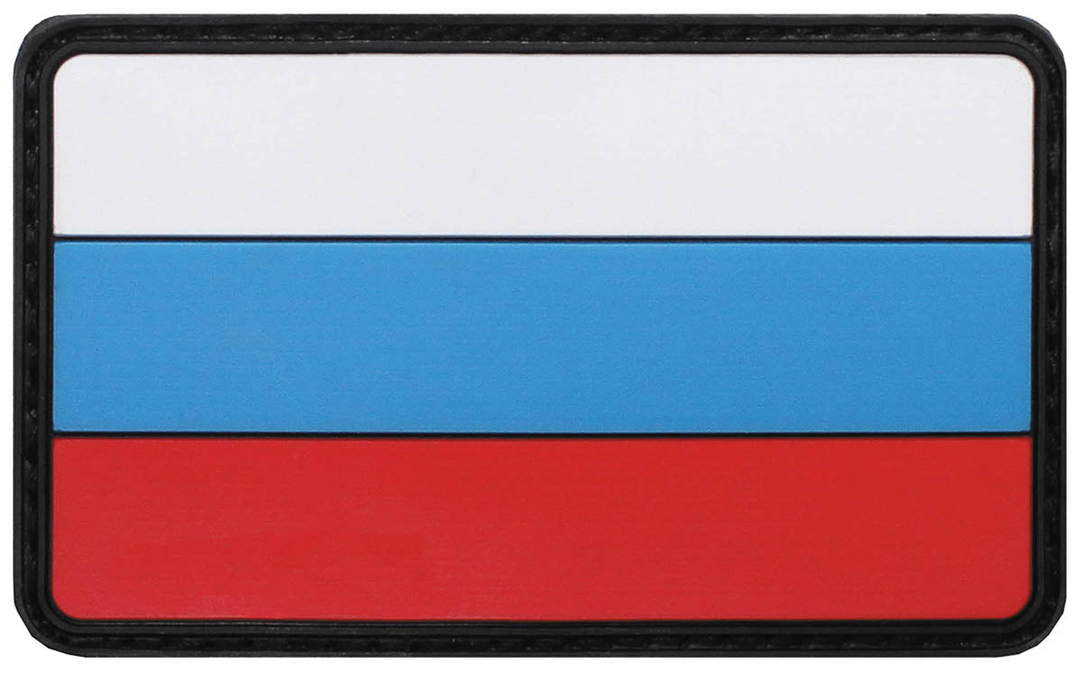 Ecuson Velcro Rusia 3D MFH - Cauciuc, 8x5 cm