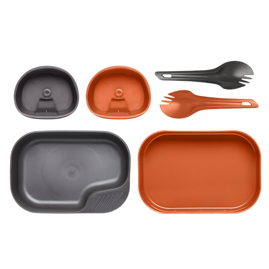 Set Veselă Camping Wildo® CAMP-A-BOX® DUO Light Orange / Dark Grey