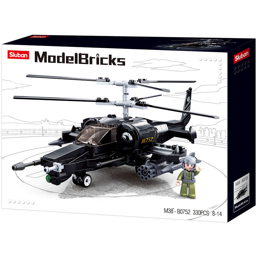 Elicopter Combat Sluban M38-B0752 - Construiește-ți Dominația Aeriană