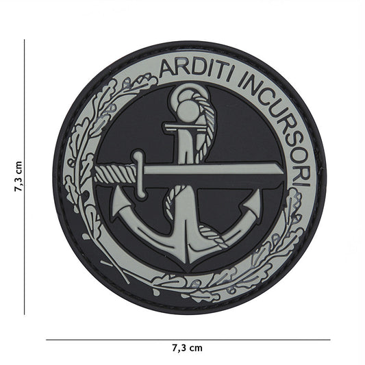 Embleem 3D Arditi Incursori Gri - Afirmă-ți Curajul Tăcut