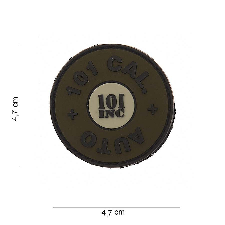 Embleem 3D PVC 101 cal. auto Verde Tactical - Identificare Rapidă & Stil Durabil