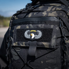 Embleem 3D PVC 101st Airborne Zilver - Semn de Elită Autentic