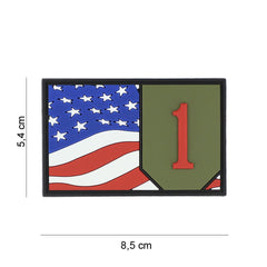Embleem 3D PVC 1st Infantry vlag #7089 - Afirmă-ți Identitatea Tactică Rapid