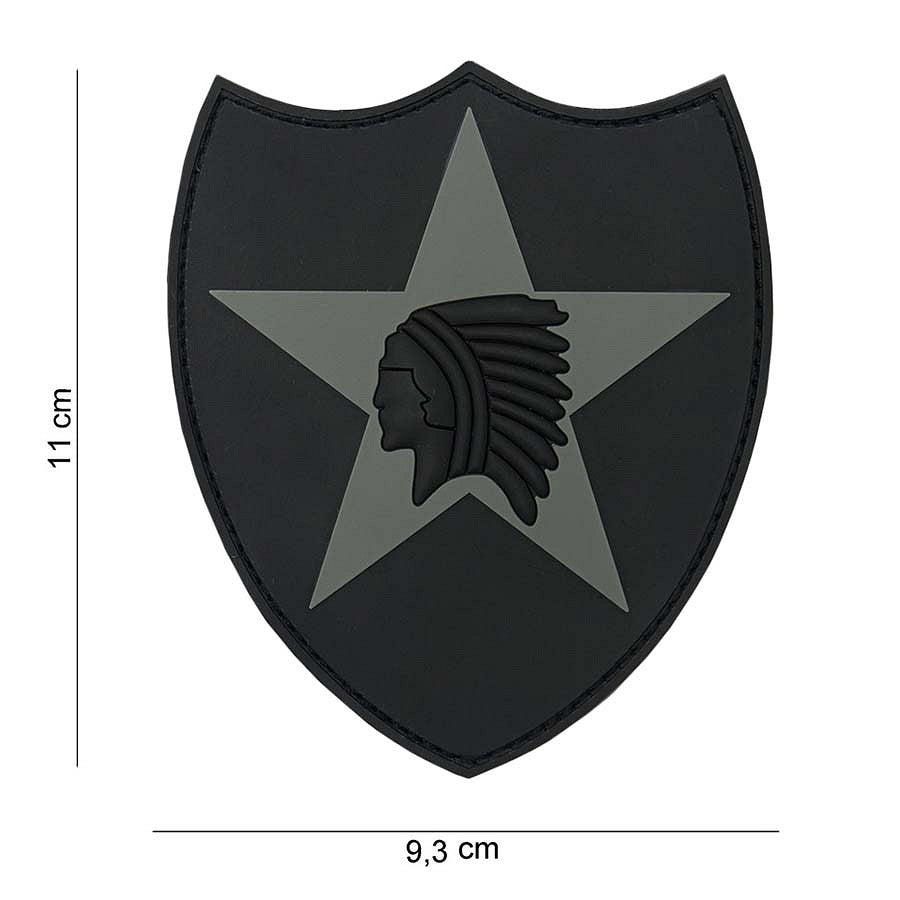 Embleem 3D PVC 2nd Infantry #13028 Negru Tactical - Distincție Tactică Durabilă