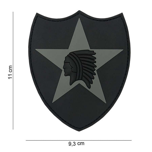 Embleem 3D PVC 2nd Infantry #13028 Negru Tactical - Distincție Tactică Durabilă