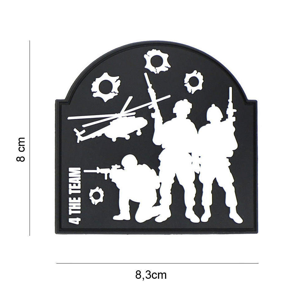 Embleem 3D PVC 4 the team #20025 Tactical - Exprimă Solidaritatea și Rezistența
